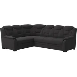 Ecksofa COTTA "Marcus L-Form", schwarz, B:263cm H:99cm T:211cm, 100% Polyester, Sofas, Bequemes Ecksofa in klassischem Design mit hoher Rückenlehne