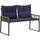vidaXL Gartenbank 4 pcs  Grau/Marineblau