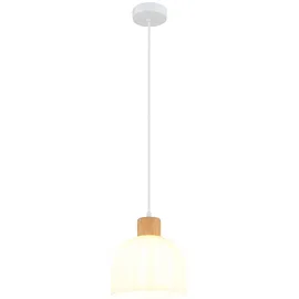 GLOBO Pendelleuchte 1-flg. 120 cm Holz/Metall/Glas