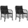 vidaXL Gartenstuhl 54,4 x 62,2 x 32 cm schwarz 2 St.