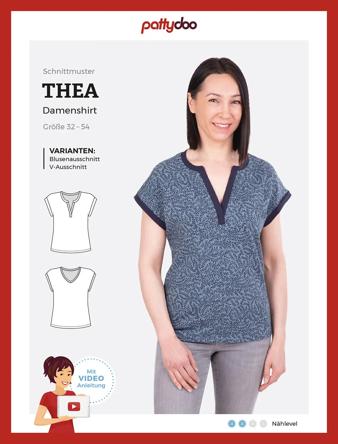 Pattydoo Papierschnittmuster Blusenshirt Thea