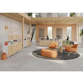 Hammerbacher Flexwall Aktenschrank 80 x 40 x 109,8 cm weiß