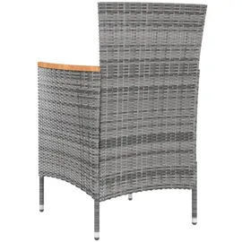 vidaXL Garten-Essgruppe 5-tlg. Grau