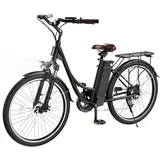 Elektrofahrrad mit Abnehmbarer 36V 13Ah Akku Bis zu 90KM,26 Zoll E Bike mit 7 Gang Getriebe für Herren Damen Pendler Reisen Übung,60N.m 250W Motor City Pedelec mit Aussetzungen und LCD-Display