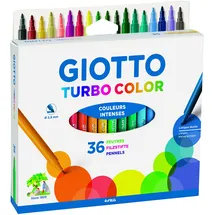 Giotto 0726 00 Turbo Color Faserschreiber, Mehrfarbig, 36 Farben