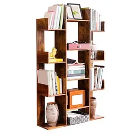 VASAGLE Bücherregal 86 x 25 x 140 cm Braun