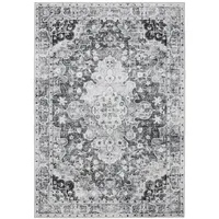 benuta Vintage-Teppich, Anthrazit, Kunststoff, Vintage, Rechteckig, 200x300 cm, Oeko-Tex® Standard 100, in verschiedenen Größen erhältlich, rutschfeste Unterfläche, waschbar, Teppiche & Böden, Teppiche, Vintage-Teppiche