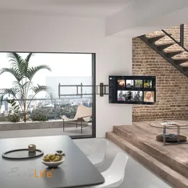 Easy Life EasyLife - TV Wandhalterung elektrisch schwenkbar, 32-75 Zoll, VESA bis 600x400 (schwarz) - Schwarz