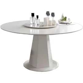 JV Möbel Runder Esstisch 150 x 79,5 cm weiß