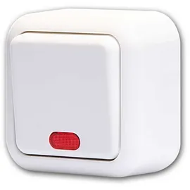 McPower Finery, weiß, Aufputz Kontrolllicht, Wechselschalter