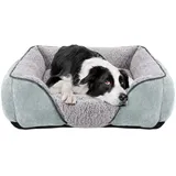 JOEJOY Hundebett Mittelgroße kleine Hunde Hundekorb Waschbar - Flauschig Hundebetten, rutschfest Hundekorb Hundesofa, Kuschelig HundeköRbchen für Hunde und Katzen-Helles Grau(M 63×53×20 cm