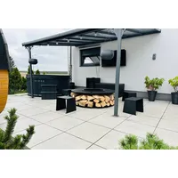 Feuerstelle Grill Sitzecke Feuerschale Feuerkorb Feuertonne BBQ Garten Terrasse