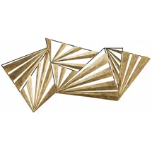 KUNSTLOFT Wanddeko, Gold, Metall, 3.11x56x5 cm, Dekoration, Skulpturen & Dekoobjekte, Wanddeko