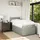 vidaXL Boxspringbett mit Matratze Hellgrau 100x200 cm Samt - Grau