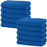 Erwin Müller Handtuch Handtuch "Heidelberg" 10er-Pack, Walk-Frottier Uni blau 50 cm x 80 cm