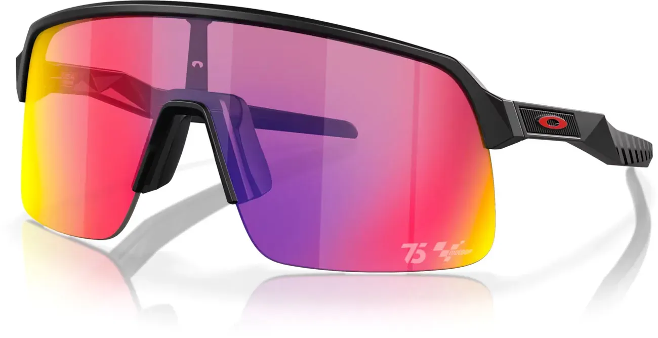 Oakley Sutro Lite MotoGP Kollektion Road, Sonnenbrille - Matt-Schwarz Gelb/Violett-Verspiegelt