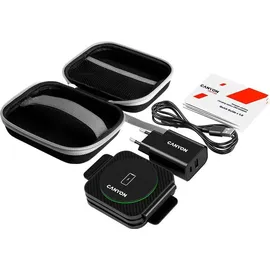 Canyon Wireless Charger WS-305 15W 3-in-1 Faltbar Schwarz - Schwarz