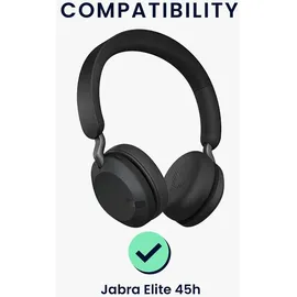 kwmobile 2x Ohr Polster für Jabra Jabra Elite 45h / Evolve2 65 / Evolve2 40 Ohrpolster - Ersatz Ohrpolster - Kopfhörer Ersatzteile - Kopfhörer - Schwarz