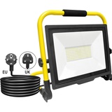 AUXTINGS LED Baustrahler,100W 10000lm Arbeitsleuchte, LED Arbeitsleuchte mit Stecker, IP66 Wasserdicht Baustrahler LED mit 3M Kabel, Tragbar Baustrahler für Werkstatt oder Baustelle,Garage