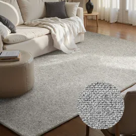 HANSE HOME BT Carpet Wolly Teppich – Wohnzimmerteppich Flachgewebe Kurzflor Woll-Optik Wolle Skandi-Look Esszimmer, Wohnzimmer, Kinderzimmer, Schlafzimmer – Creme, 200x300cm