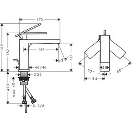 Hansgrohe Tecturis E Waschtischarmatur 73010000