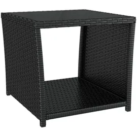 vidaXL 3-tlg. Garten-Lounge-Set Schwarz Poly Rattan & Stahl
