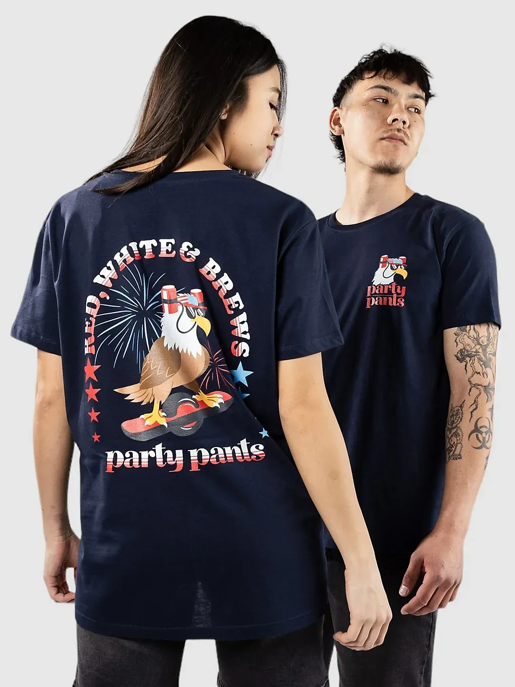 Party Pants Shred Eagle T-Shirt navy Gr. XL