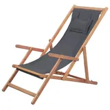 vidaXL Klappbarer Gartenstuhl 127 x 114 x 95 cm grau