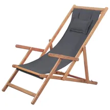 vidaXL Klappbarer Gartenstuhl 127 x 114 x 95 cm grau