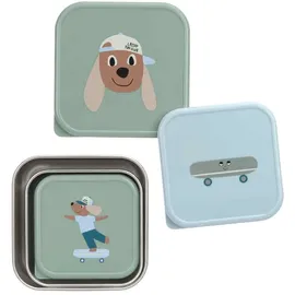 Lässig 3-tlg. Edelstahl-Snackboxen-Set - Tiny Team