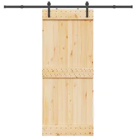 vidaXL Narvik rechts 85 x 210 cm Braun/Schwarz
