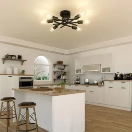 Goeco - Vintage Pendelleuchte, Retro Deckenleuchte, Industrielle Deckenbeleuchtung Für Restaurant, Bar, Esszimmer, Leuchte Durchmesser 30cm E27