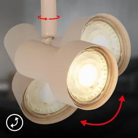 Briloner Deckenlampe 2-flammig schwenkbar 27,5 cm Beige