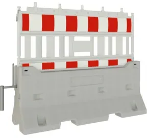 Schake Betonleitwand SET 2, ohne Lampenadapter, rot weißer Folie (Art.-Nr. 33620K)