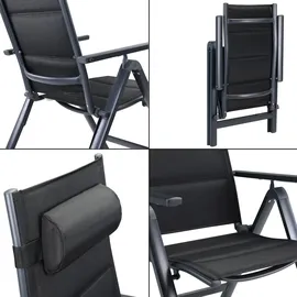 CASARIA Gartenstuhl Bern Premium 69 x 110 x 112,5 cm grau 2 St.