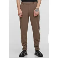 URBAN CLASSICS Cropped Interlock Jogg Chinohose - Chalk Brown