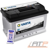 VARTA AUTOBATTERIE 12V 70Ah STARTERBATTERIE 640A INKL LIQUI MOLY BATTERIEPOLFETT