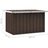 vidaXL Gartenbox Braun 109x67x65 cm