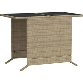 vidaXL 3-tlg. Bistro-Set mit Kissen Beigemischung Poly Rattan