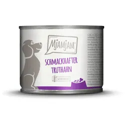 MJAMJAM Leckere Mahlzeit 200g Dose Hundenassfutter 6 x 200 Gramm schmackhafter Truthahn