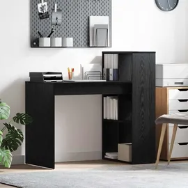 vidaXL Schreibtisch mit Regal Schwarz Eichen-Optik 108 x 55 x 103.5 cm