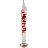 44cm Tall Free Standing Galileo Thermometer with 10 red floating globes