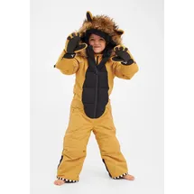 WeeDO Schneeoverall "LIODO", Jungen, Gr. 116/128, braun (golden braun, schwarz), Obermaterial: 100% Polyester; Innenfutter: 100% Polyester; Füllung: 100% Polyester; Ärmelfutter: 100% Polyamid, Langarm, Overalls, Hochfunktionaler Schneeanzug