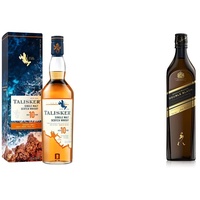 Johnnie Walker Double Black Label, Blended Scotch Whisky, 40% vol, 700ml Einzelflasche & Talisker 10 Jahre, mit Geschenkverpackung, Preisgekrönter, 45.8% vol, 700ml Einzelflasche