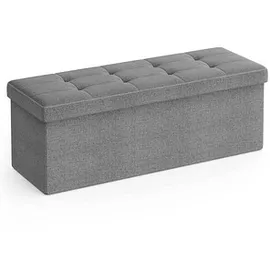 Songmics Sitztruhe LSF77G hellgrau Stoff 110,0 cm