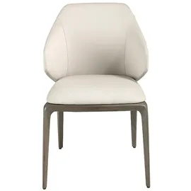 ac angel cerda Angel Cerdá Cremefarbener Kunstlederstuhl 5123