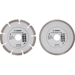 Diamanttrennscheibe für Fliesen und Baumaterial, Durchmesser: 125mm, 2er-Pack