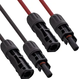 InLine Solarkabel Verlängerungs-Set 6 mm2 0,75 m schwarz/rot