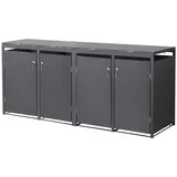 ML-Design Mülltonnenbox 264 x 116 cm grau