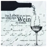 Räder Weinservietten DAS Leben ist zu kurz, um schlechten